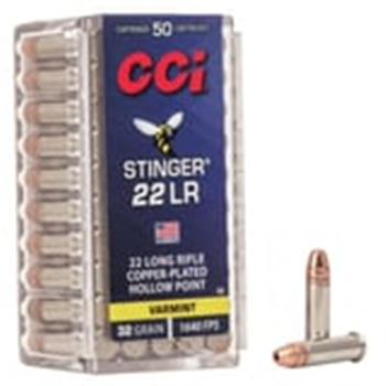 CCI 22 LR Stinger 32 Grain CPHP 50 Rounds - $6.99 - $6.99