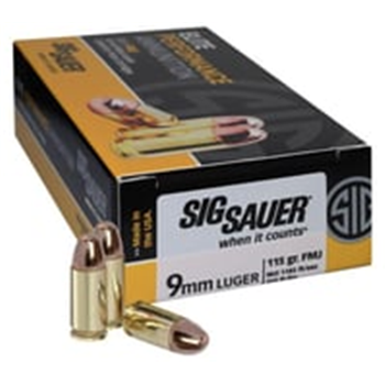 Sig Ammo 9mm Luger 115gr. FMJ 50-pack - $21.99 - $21.99