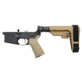 PSA AR-15 Complete MOE EPT Pistol Lower with SBA3 Brace - No Magazine - FDE - 5165448421 - $299.99 - $299.99