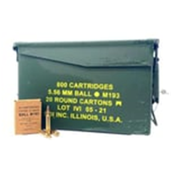 Indian Ordnance 5.56x45mm 55 Grain M193 FMJ 800 Rounds - $448 - $448.00