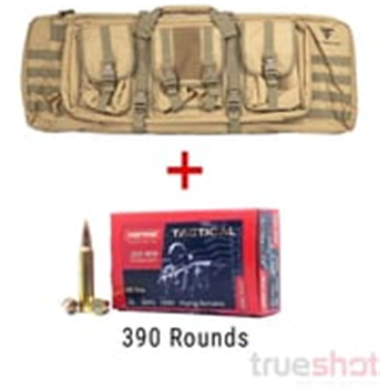 Full Forge Gear Torrent Double Rifle Case Tan with Norma 223Rem 55 Grain FMJ 390 Rounds - $299.99 - $299.99