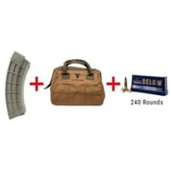 1 US Palm Magazine Polymer Steel Latch 7.62x39 30Rnd Tan Finish Fits AK-47 w/ Full Forge Gear Ammo/Tool/Range Bag Tan w/ Belom 7.62x39 123Gr FMJ 240Rnds - $172.99 - $172.99