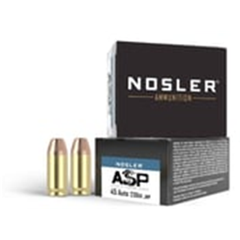 NOSLER 45 ACP 230gr JHP ASP 20rd - $15.99 - $15.99