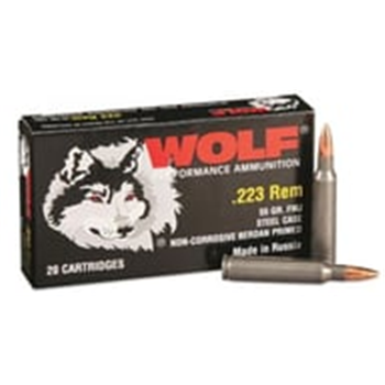 Wolf .223 Remington 55gr FMJ 20 Rounds - $9.99 - $9.99