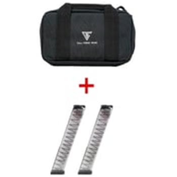 2 ETS Magazines Glock 9mm 31 Round Smoke and Full Forge Gear Cat-1 Single Pistol Bag Black - $47.99 - $47.99