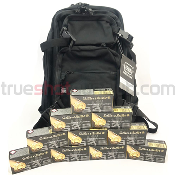Glock Backpack Black with Sellier &amp; Bellot 9mm 115 Grain FMJ 500 Rounds - $251 - $251.00