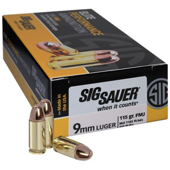 Sig Ammo 9mm Luger 115gr. FMJ 50-pack - $21.87 - $21.87