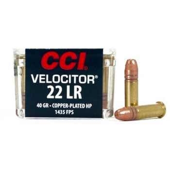 CCI .22 Long Rifle 40gr Velocitor Copper Plated HP Ammunition 50rds - $9.99 - $9.99