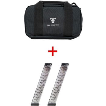 2 ETS Magazines Glock 9mm 31 Round Smoke and Full Forge Gear Cat-1 Single Pistol Bag Black - $47.99 - $47.99