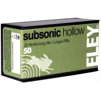 ELEY Americas 22 Long Rifle 40gr Subsonic Lead Hollow Point 50/Box - $12.99 - $12.99