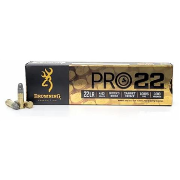 Browning Pro22 22 Long Rifle 40 Grain LRN 100 Rounds - $13.99 - $13.99