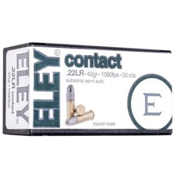 Eley Americas 22 LR 42gr Subsonic Lead Round Nose 50/box - $12.99 - $12.99