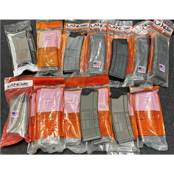 Lot of 15pc AR 30rd Unique, off color Lancer Mags, Brand New - $199.98 - $199.98
