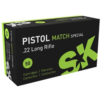 SK Pistol Match Special Ammo 22 LR 40Gr LRN 50 Rnds - $12.99 - $12.99