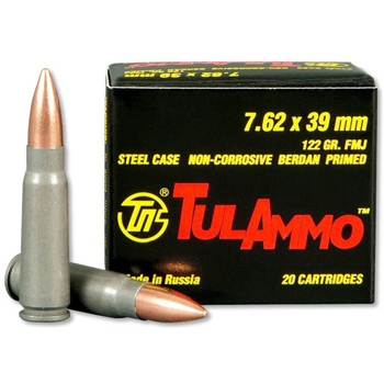 TulAmmo 7.62x39 122GR 20rd Box - $6.78 - $6.78