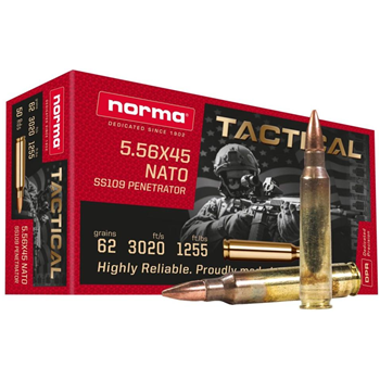 Norma 5.56x45mm 62gr FMJ SS109 1000 Rounds in Ammo Can - $599.99 - $599.99