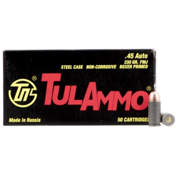 Tula .45 ACP 230 gr Full Metal Jacket (FMJ) 50 Bx - $21.59 - $21.59
