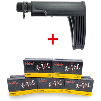 Battle Arms Gear Head Mod 2 Tailhook with Castle Nut Endplate Buffer Spring Carbine Buffer and PMC X-TAC 5.56x45mm 55Gr FMJBT 200 Rounds - $235.00 - $235.00