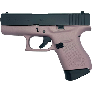 Glock 43 Pink Champagne 9mm 3.39-inch Barrel 6-Rounds GrabAGun Exclusive - $499.99 ($7.99 S/H on firearms) - $499.99