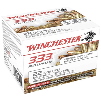 WINCHESTER AMMO 22 LR 36Gr Hollow Point 333rd - $24.18 - $24.18
