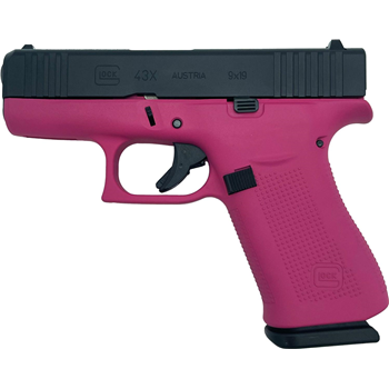 Glock 43X Pink / Black 9mm 3.41" Barrel 10-Rounds GrabAGun Exclusive - $499.99 ($7.99 S/H on firearms) - $499.99
