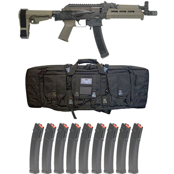 PSA AK-V 9mm MOE SBA3 OD Green Pistol With 10 Mags &amp; PSA Bag - $999.99 + Free Shipping - $999.99