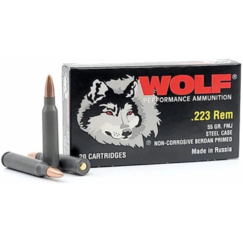 Wolf Ammunition 223 Rem 55 Grain FMJ 1000 Rounds - $379.25 - $379.25