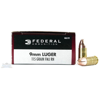 Federal 9mm 115gr FMJ Champion Ammunition 50rds - WM5199 - $17.99 - $17.99