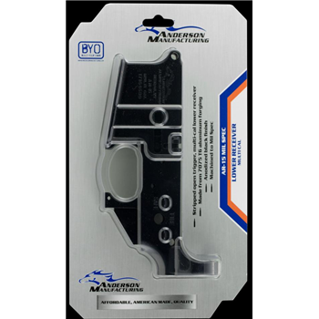 Anderson AM15 AR-15 Stripped Lower Receiver Multi-Caliber Compatible Mil-Spec Forged 7075-T6 Aluminum Matte Black - $43.99 - $43.99