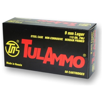 Tula 9mm 115gr FMJ Steel Cased 50rds - $12.99 - $12.99