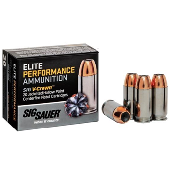 Sig Sauer Elite V-Crown 9mm 124 gr Jacketed Hollow Point (JHP) 20 Bx - $14.95 - $14.95