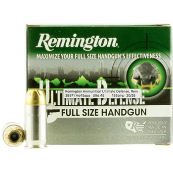 Remington Ultimate Defense 45 ACP 185 Gr BJHP 20 Rnd - $22.98 - $22.98