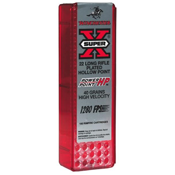Winchester Super-X 22 LR 40 gr Power-Point Copper Plated 100 Bx - $11.98 - $11.98
