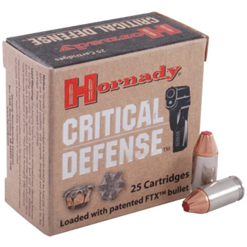 Hornady 380 ACP 90Gr FTX Critical Defense 25pk Ammo - $22.99 - $22.99