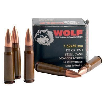 WOLF Polyformance 7.62x39mm 123gr FMJ Bimetal 400 Rnd (20 Boxes) - $164.80 w/code "SAE" - $164.80