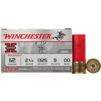Winchester Super-X 12ga 2.75" Buckshot #00 9 Pellets 5 Rnd - $6.99 - $6.99