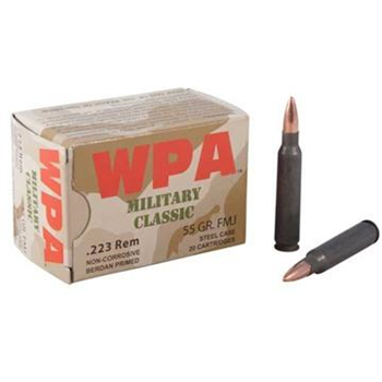Wolf Military Classic 223 Rem 55Gr FMJ 500 - $224.99 after filler &amp; code "MAYPARTNER25" - $224.99