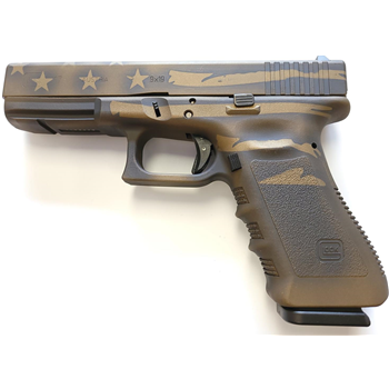 GLOCK G17 G3 9mm 4.49" 17rd Coyote Battle Worn Flag Cerakote - $562.99 (Free S/H on Firearms) - $562.99