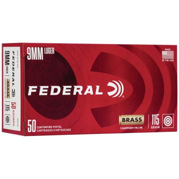 Federal Champion 9mm 115gr FMJ 50 Rounds - $16.99 - $16.99