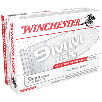 WINCHESTER AMMO 9mm 115Gr Full Metal Jacket - 200rd - $69.99 - $69.99