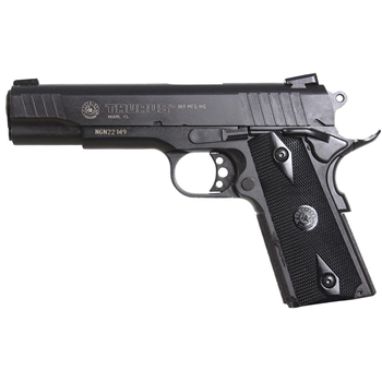 Taurus 1911 Full 45 ACP 5" Steel Blue Rubber 8Rd Novak Sights - $504.99 ($7.99 S/H on firearms) - $504.99
