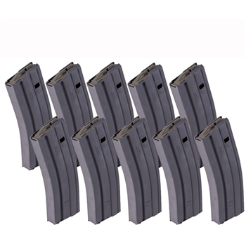 Brownells AR-15 Magazine 5.56mm 30-Rd Aluminum Grey 10-Pk - $99.99 w/code "PTT" - $99.99