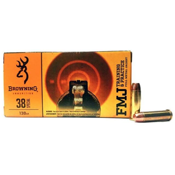 BROWNING AMMO 38 Special 130 FMJ 50rd - $24.29 - $24.29