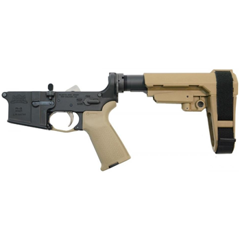 PSA AR15 Complete MOE EPT with adjustable brace Lower, FDE - $209.99 + Free Shipping - $209.99
