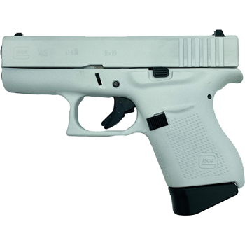 Glock 43 "Whiteout" White 9mm 3.39-inch Barrel 6-Rounds GrabAGun Exclusive - $499.99 ($7.99 S/H on firearms) - $499.99