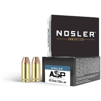 NOSLER 45 ACP 230gr JHP ASP 20rd - $15.99 - $15.99