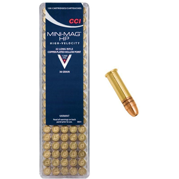 CCI 22 LR Mini-Mag Varmint CPHP 36Gr 1260 FPS 100rd - $10.99 - $10.99