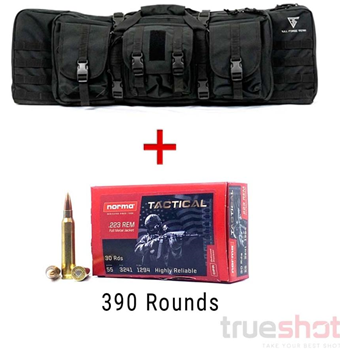Full Forge Gear Torrent Double Rifle Case Black with Norma 223 Rem 55 Grain FMJ 390 Rounds - $299.99 - $299.99