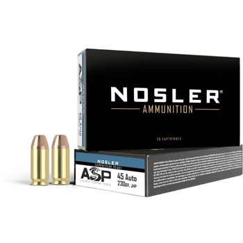 Nosler 45 ACP 230gr JHP ASP 50rd - $33.99 - $33.99