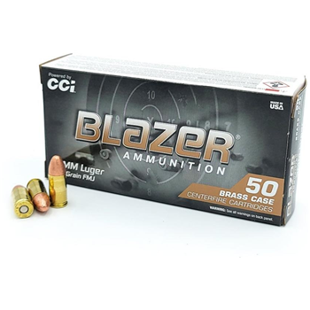 CCI Blazer 9mm 115 Grain FMJ 50 Rounds - $16.95 - $16.95